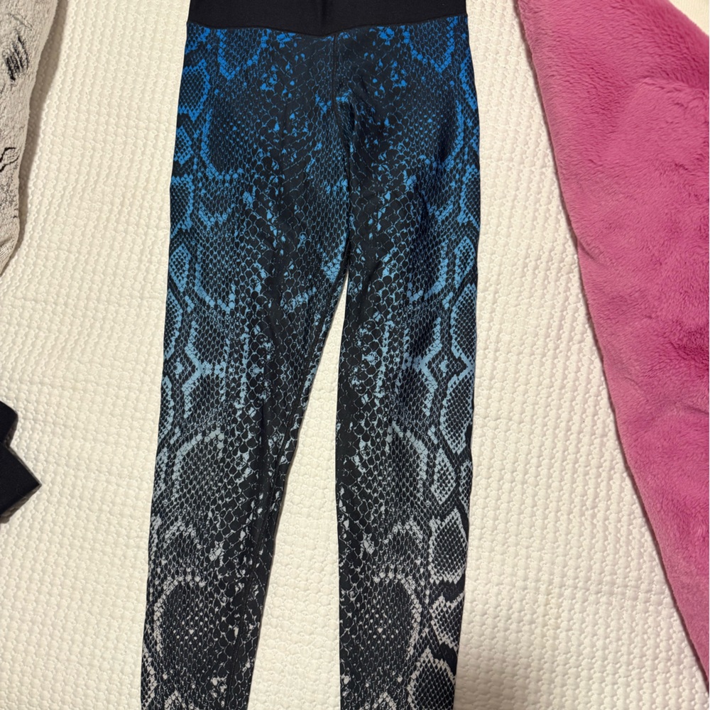 Ultracor Black and Blue Snake Print Leggings